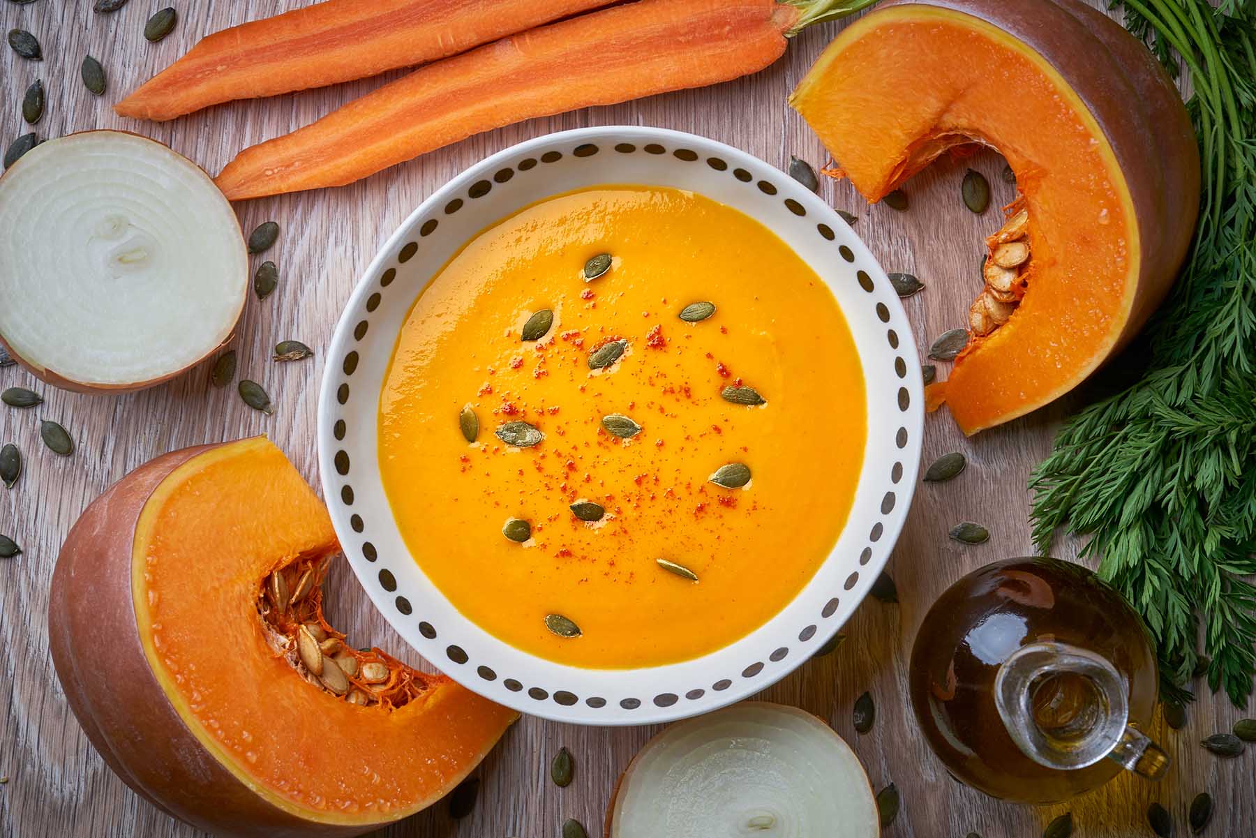 Crema De Calabaza Y Cebolla Asada Con Piment N Y Sus Pipas Create